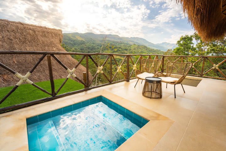 Jacuzzi de una villa