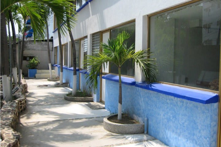 Hotel, half block from the main avenue of Acapulco