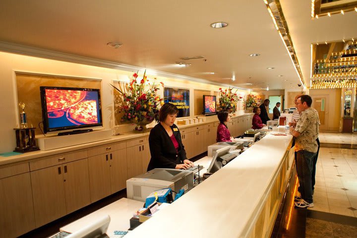 Front desk at the Four Queens Hotel in Las Vegas, Nevada