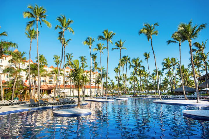 The hotel features two pools