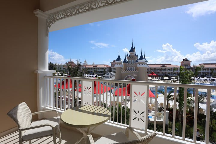 Balcony of a room overlooking the castle