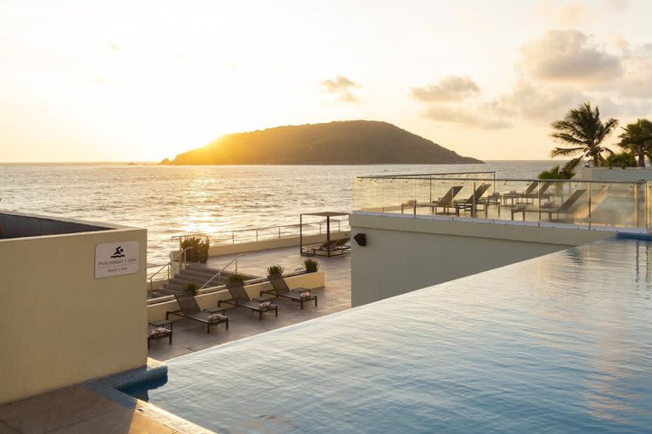 Pool with ocean view