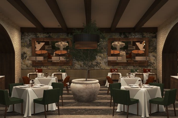 Restaurante Portofino (imagen generada por computadora)