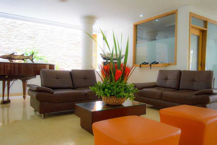 Sitting area in the lobby