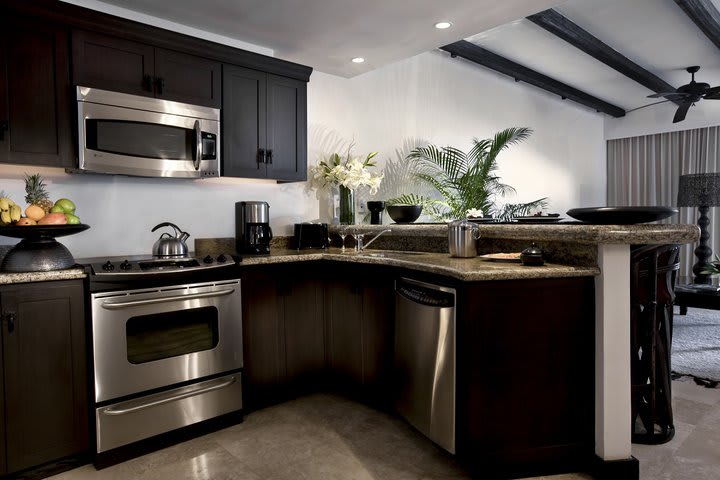 Equipped kitchen in a villa