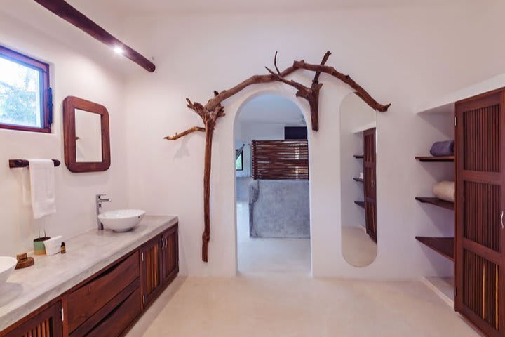 Interior de un baño privado