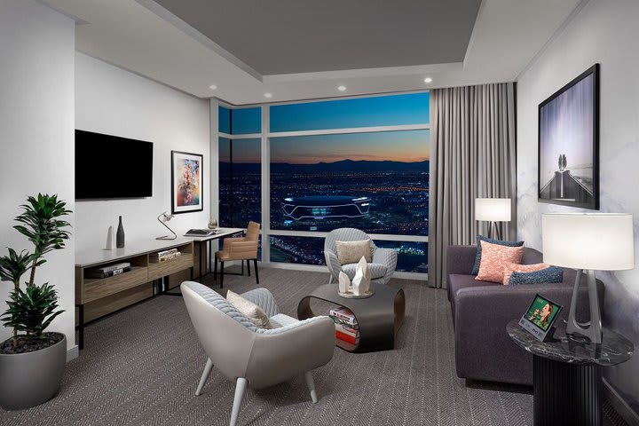 Sitting area in a 1-bedroom Sky suite