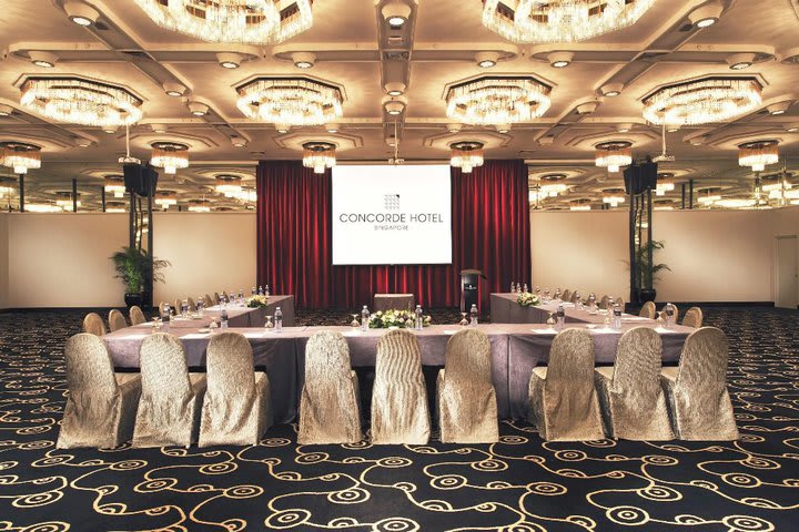 El hotel Concorde en Singapur dispone de salones de eventos con capacidad para 800 personas