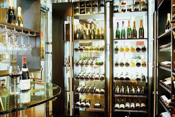 Wine cellar in the Canvas restaurant at the Hilton Sao Paulo Morumbi