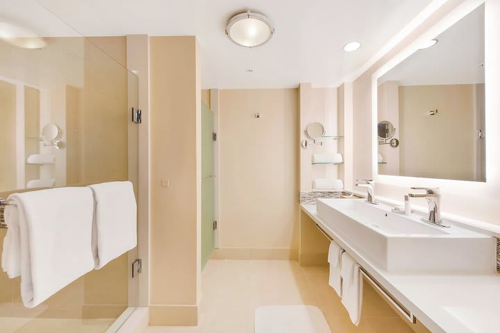 Private bathroom of a premium accommodation