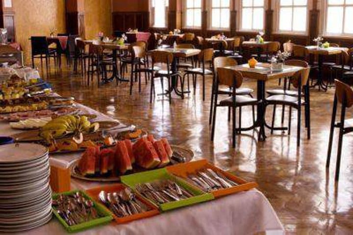 Salón de desayunos del Brasil Palace Hotel en Belo Horizonte