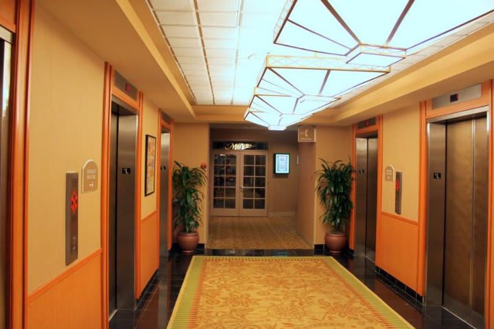 Passage and elevators at the property