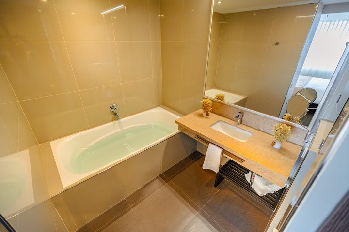 Bathroom in a loft suite