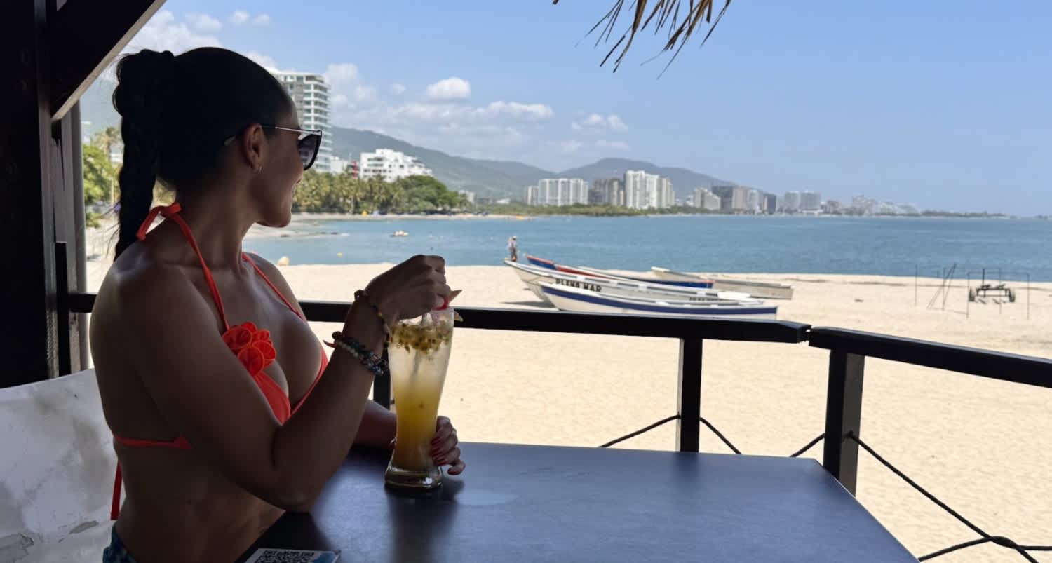 Vista de la playa