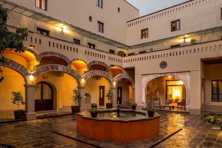 Interior courtyard of the property