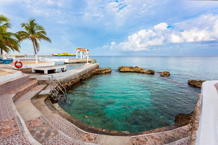 Natural pool with sea water