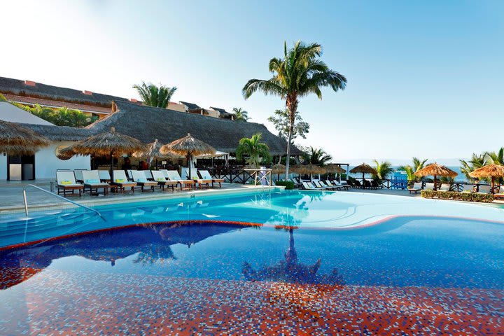 View of the pool area