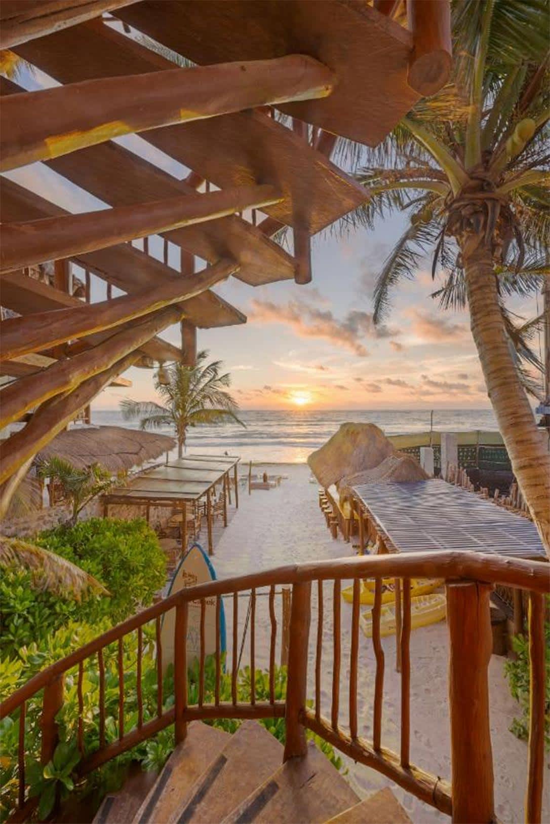 Playa Canek Ecohotel frente a la playa