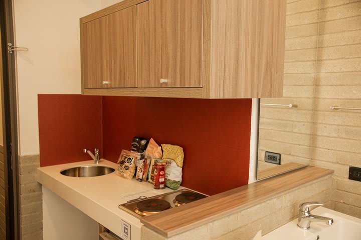 Kitchenette in a family studio