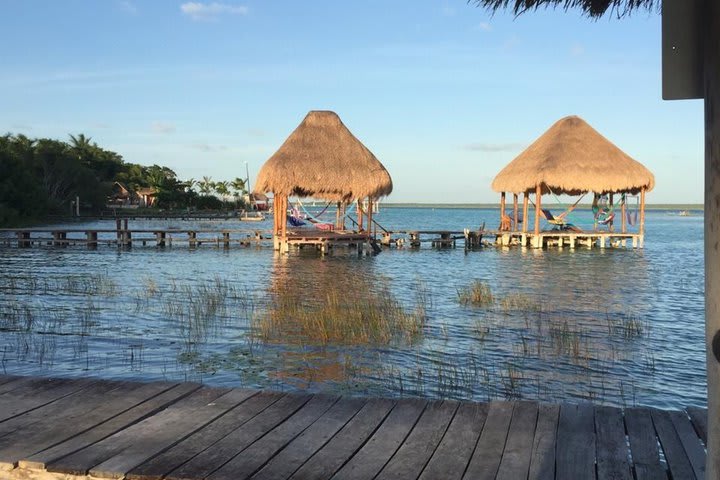 Palapas en el muelle