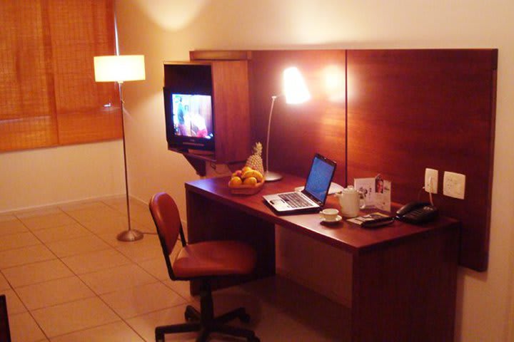 Suites are equipped with a work desk