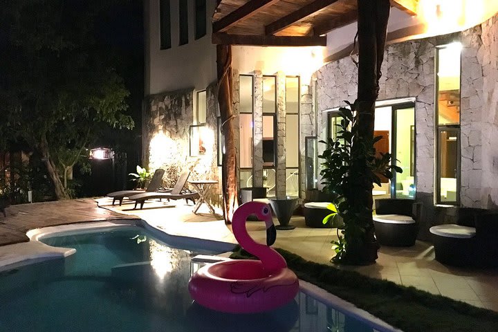 The pool at night