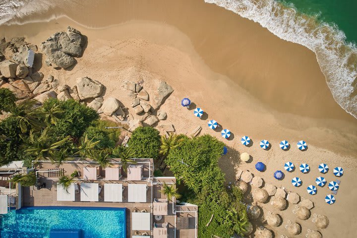 Vista aérea de la playa