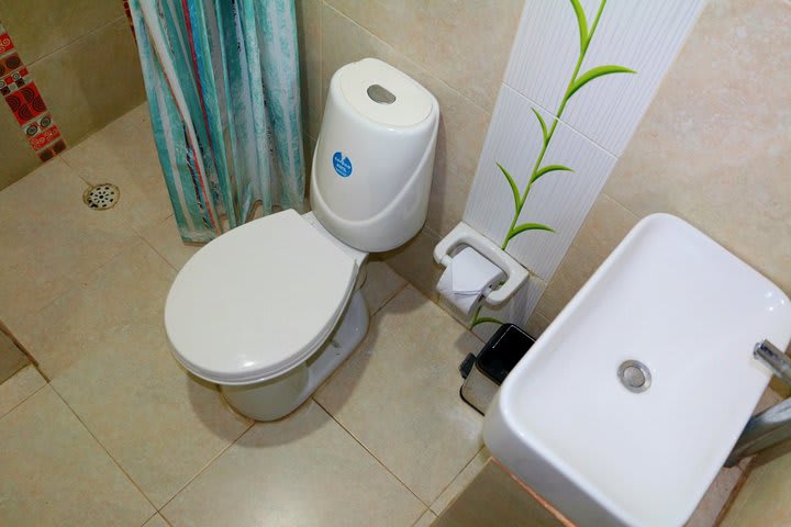 Private guest bathroom with shower