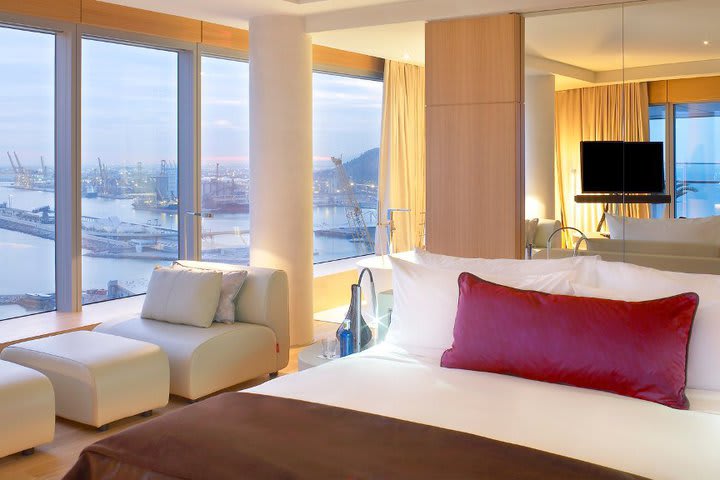 There are floor-to-ceiling windows at the W in Barcelona