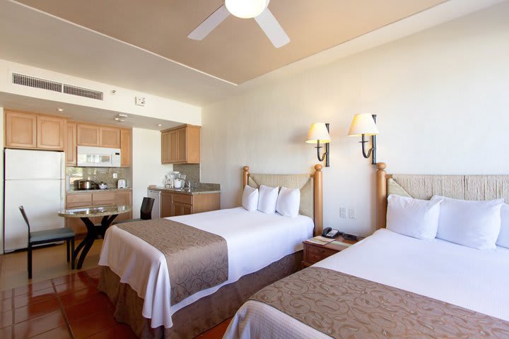 Guest rooms and suites are fitted with cedar furniture