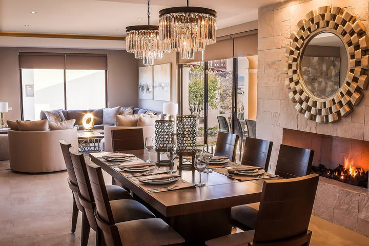 Dining area in a master suite