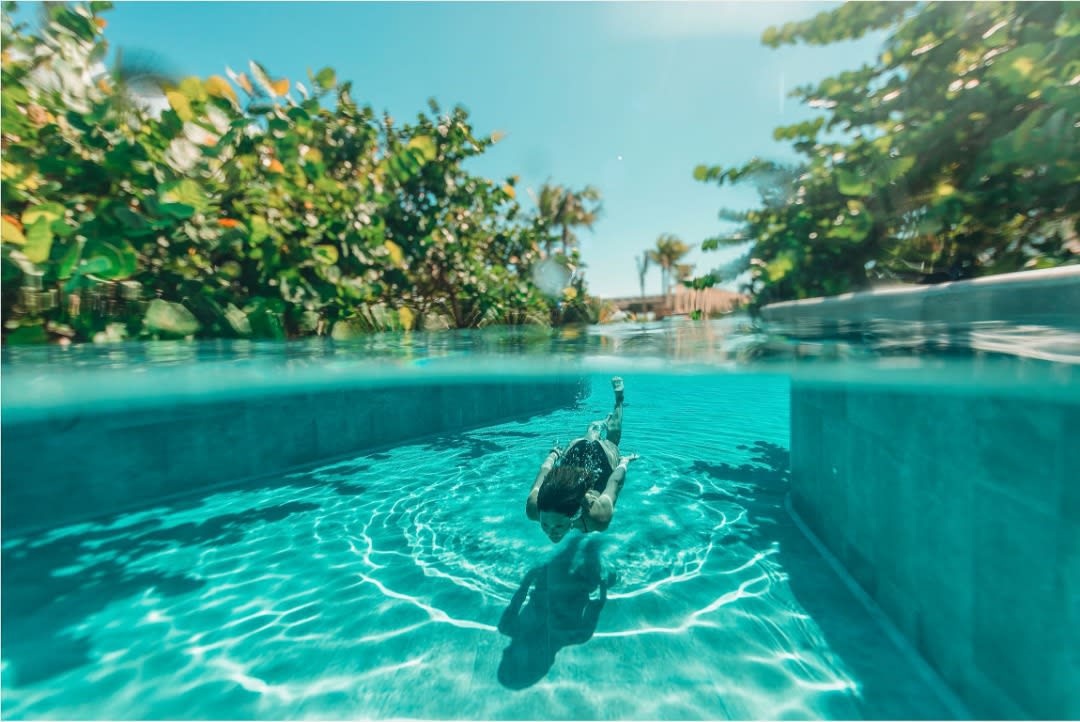 Vista de una piscina