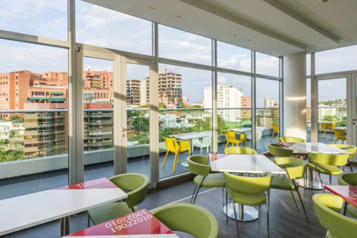 Vista desde el salón de desayunos