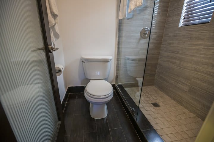 Guest bathroom with shower