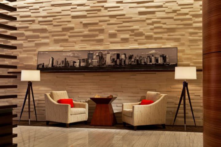 Sitting area in the lobby at the Sheraton Tribeca New York hotel