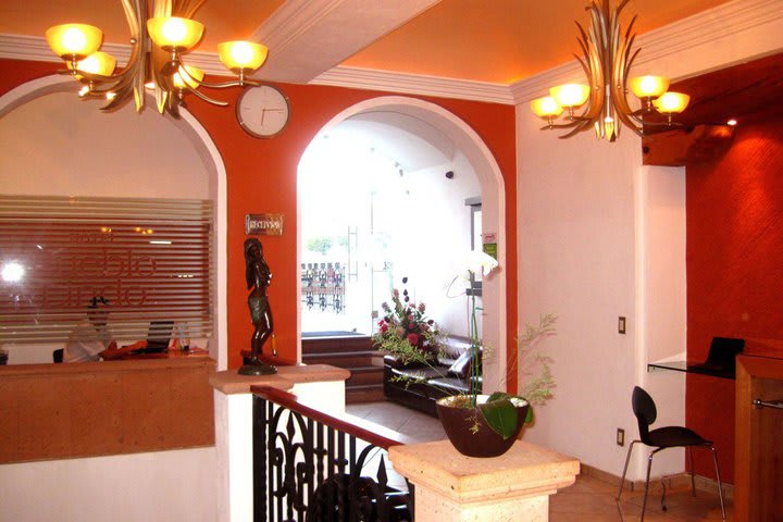 Lobby at the Boutique Pueblo Lindo in Taxco