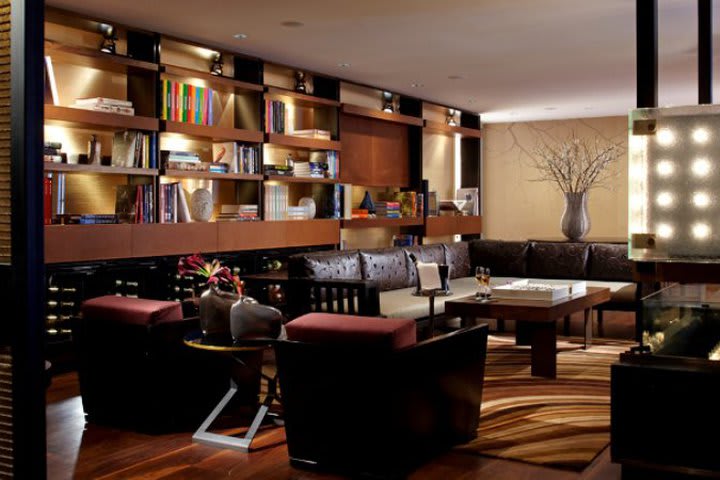 Library at the Trump SoHo hotel in New York