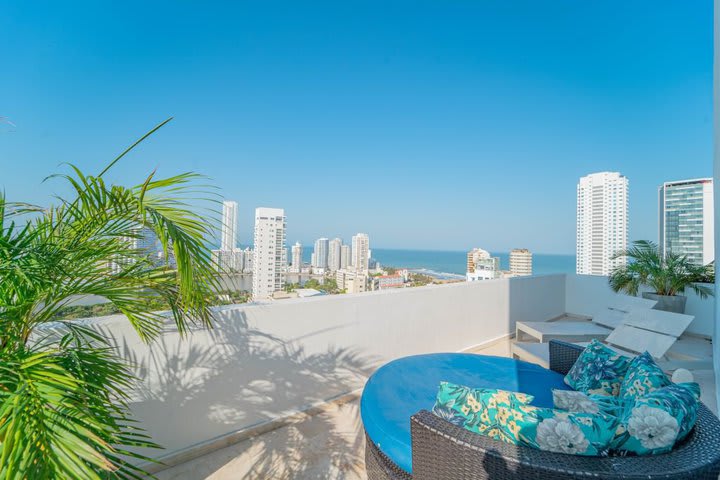 Terrace in a penthouse