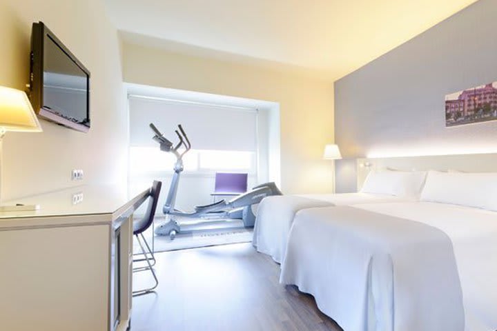 El TRYP Madrid Chamberí Hotel tiene habitaciones con aparatos para hacer ejercicio