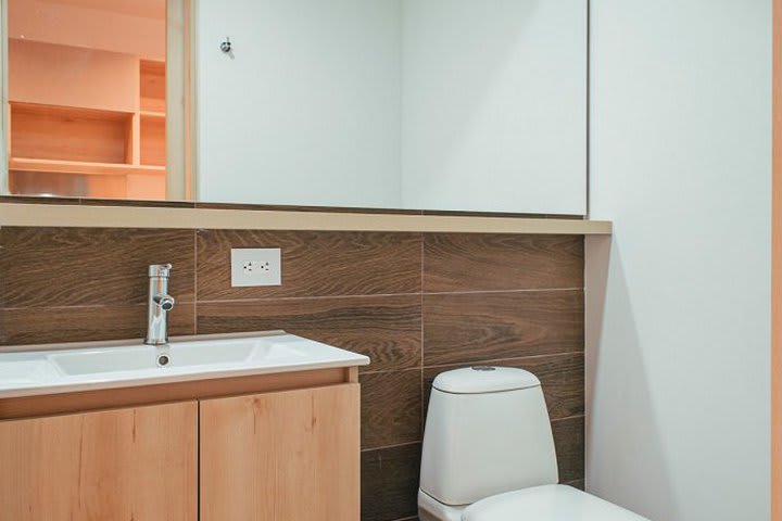 Bathroom in an apartment studio