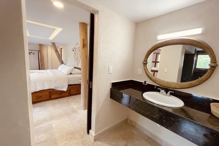 Interior de un baño privado