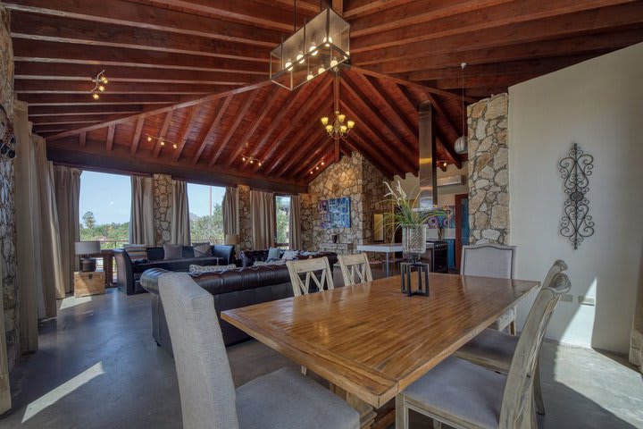 Dining area in a villa master suite