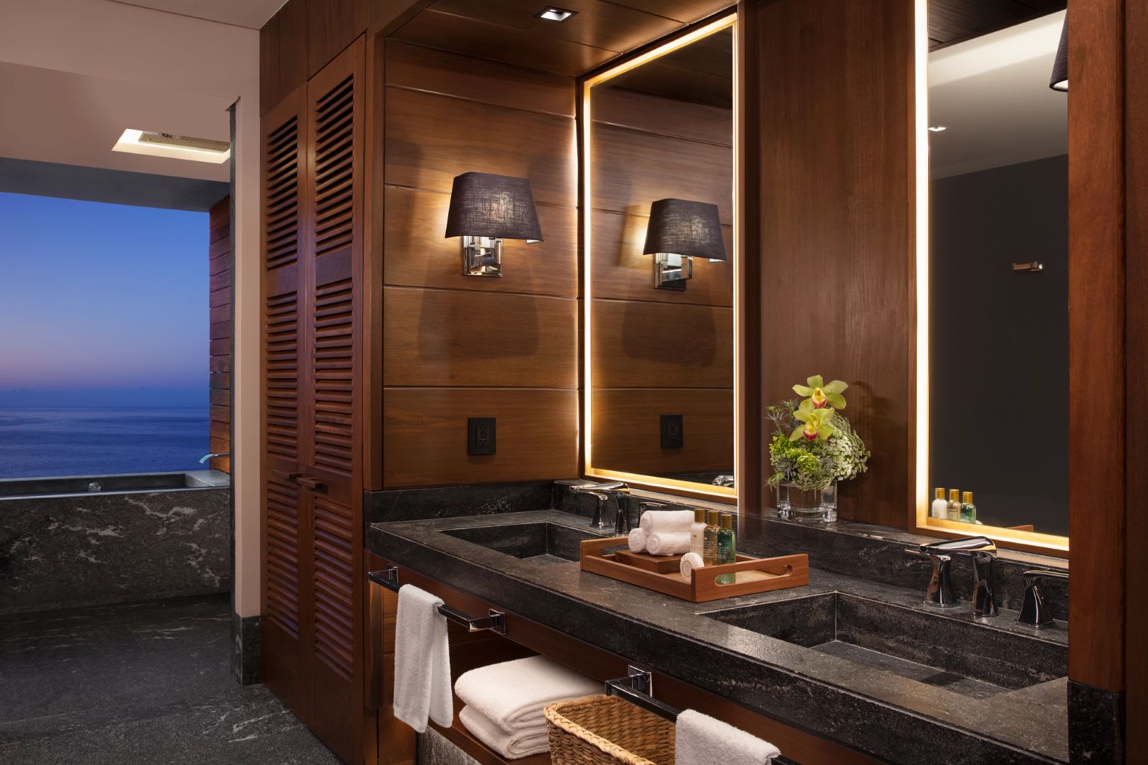 Bathroom of a Preferred Club superior suite ocean view