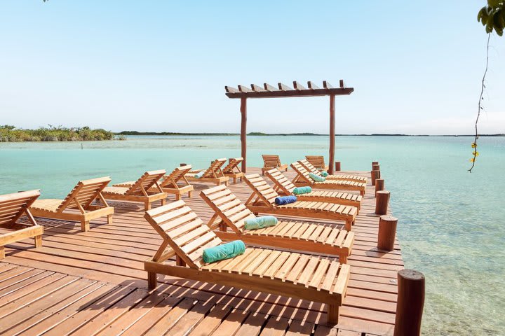 Sitting area on the pier