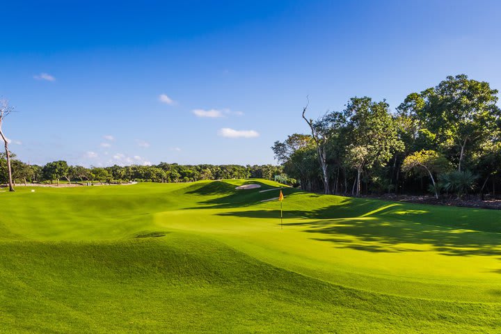 The resort has a golf course