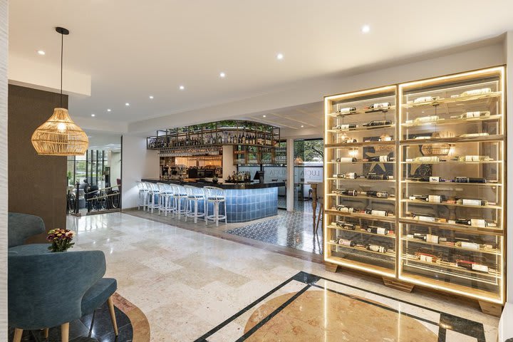 The wine cellar in the bar