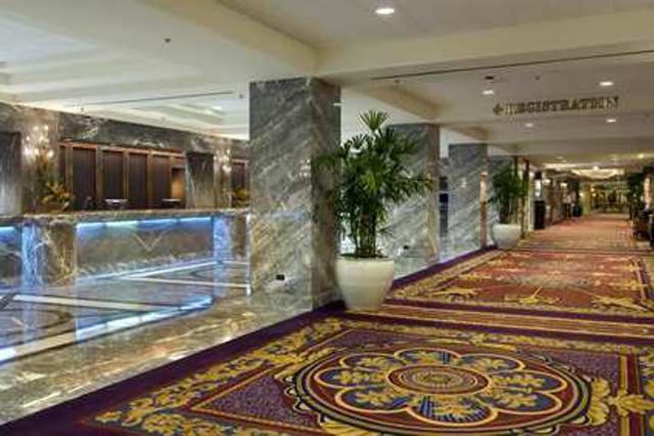 Guest registration desk at Hilton Chicago