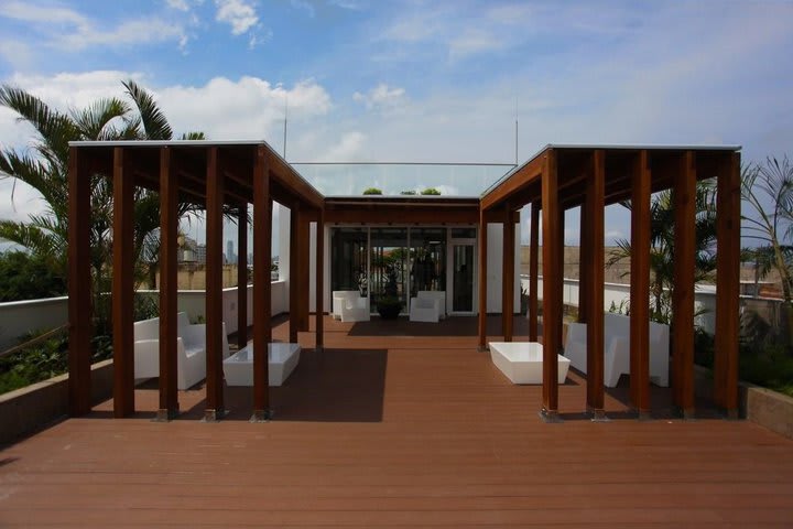 Sun terrace at the property