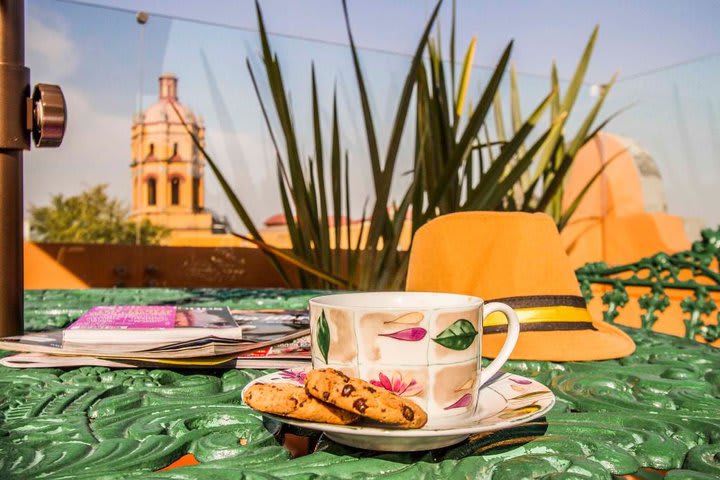 Enjoy a meal on the terrace