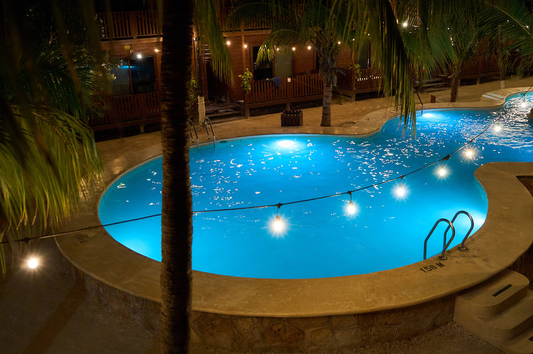 The pool at night